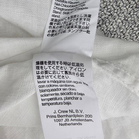 J.CREW MENS BAIRD MCNUTT IRISH LINEN OVERSIZED SHIRT SIZE MP WHITE LONG SLEEVE - Picture 13 of 13